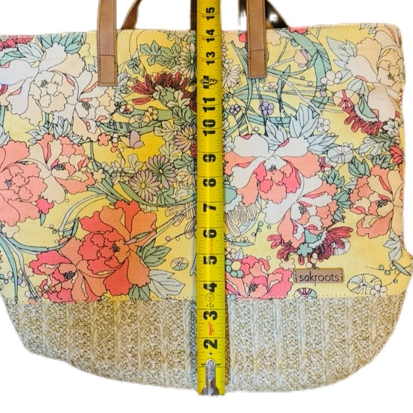 Sakroots Floral Cottagecore Tote Bag - Cotton Linen Like New - Picture 13 of 14